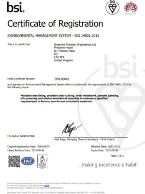 Shearline ISO 14001